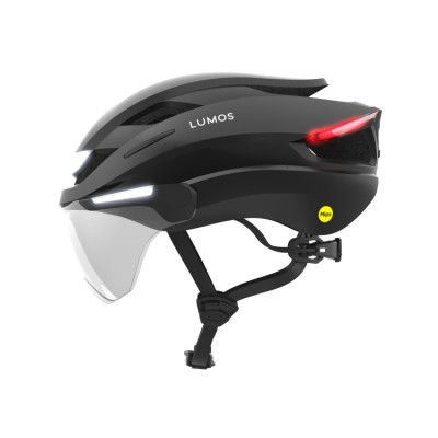 Lumos Ultra E-bike hjelm med MIPS (Onxy Black). Str. M/L (54-61cm). Cykelhjelm med integrerede lygter, blinklys og bremselys. 
